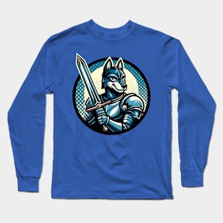 Wolf Knight With a Sword Long Sleeve T-Shirt